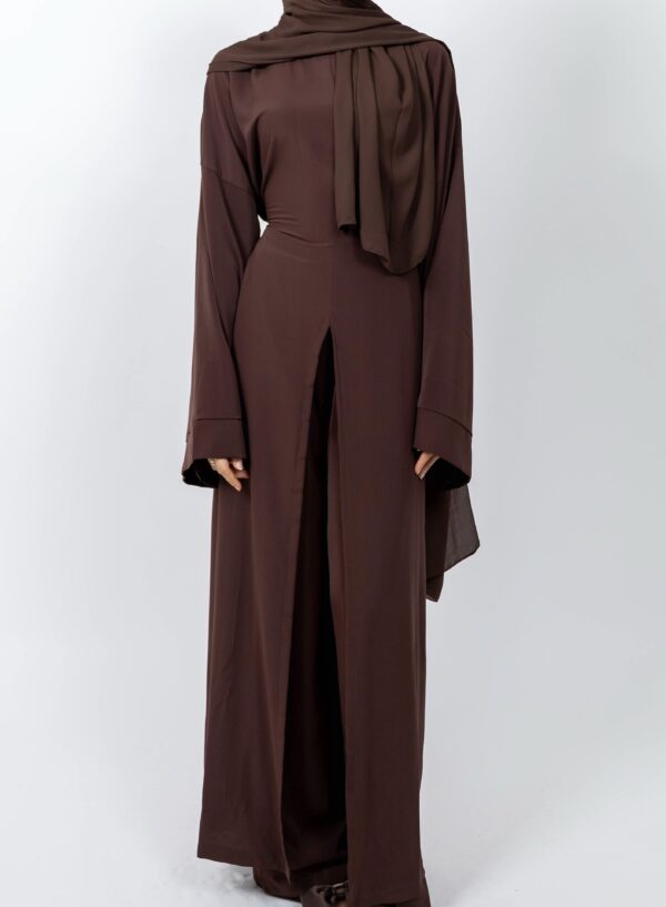 SET Abaya fendue + pantalon large